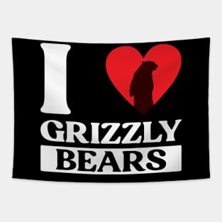 I Love Grizzly Bears - Grizzly Bear Tapestry