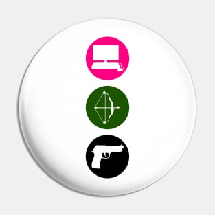 Team Arrow - Colorful Symbols - Weapons Pin