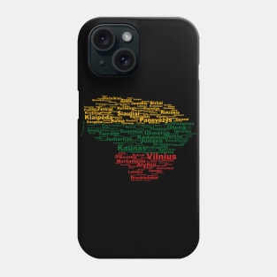 Lithuania on dark background Phone Case