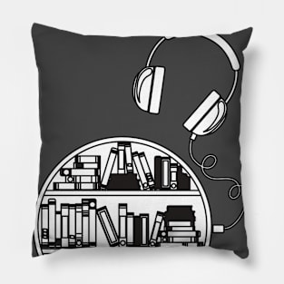 Got Audiobooks? T-Shirt WHITE TEXT Pillow