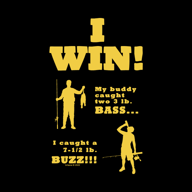 I WIN! (front & back print) by jrolland