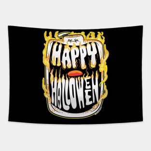 Happy Halloween Grin from the Stay Puft Marshmellow Man Tapestry