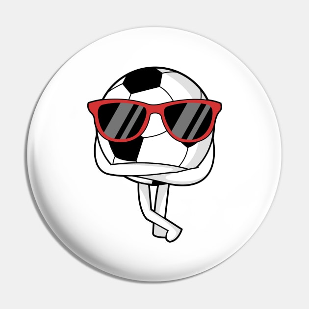 Soccer player with Sunglasses at Soccer Pin by Markus Schnabel