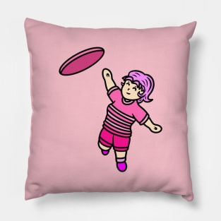 Ultimate Frisbee girl Pillow