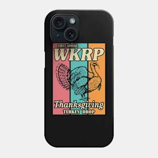 Thanksgiving Day WKRP Turkey Drop Vintage Retro 70s Funny Gift Phone Case