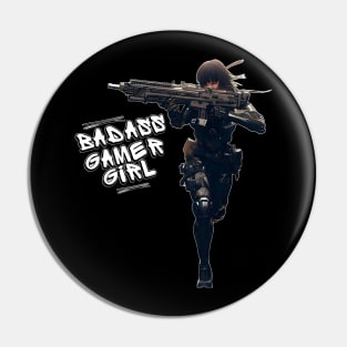 Cyberpunk Badass Gamer Sniper Girl Pin