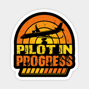 Funny Pilot In Progress Please Wait Airplane Pilot Magnet