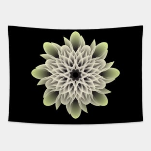 Beautiful White and Yellow Artistic Flower Tapestry