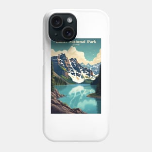 Banff National Park Travel Poster Phone Case