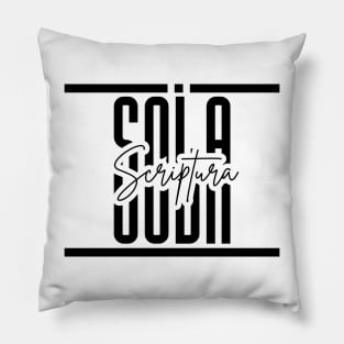 Sola Scriptura big typography 5 solas Pillow