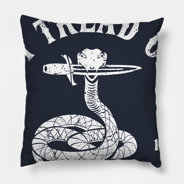 Do not tread on Me Pillow by gravisio