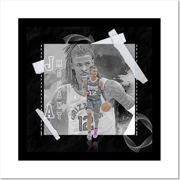 Ja Morant Memphis Grizzlies Basketball Art Illustrated Print 