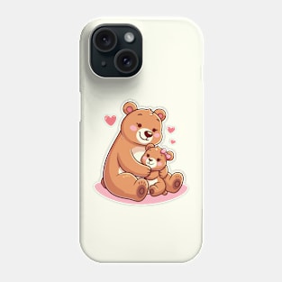 Cute Mama & Baby Bear Phone Case