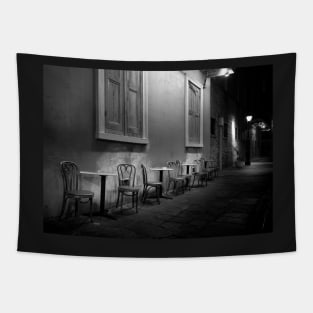 Cabildo Alley Tables In Black and White Tapestry