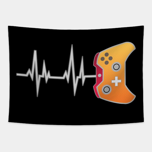 Gamer Heartbeat New Style Video Game Lover Gift unisex Tapestry by bakry