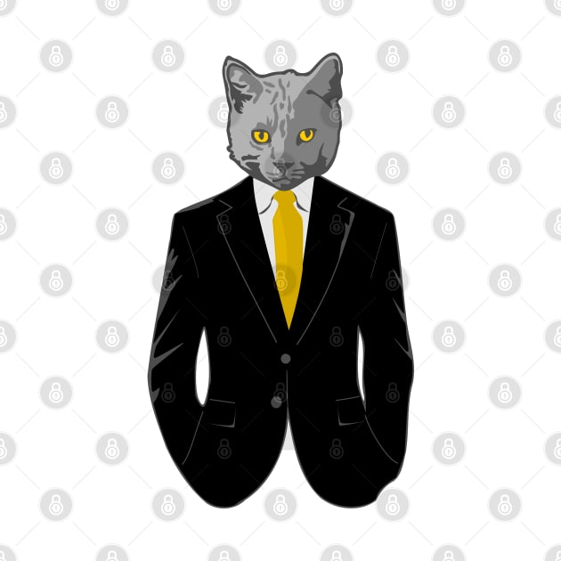 Cat in Business Suit by citypanda