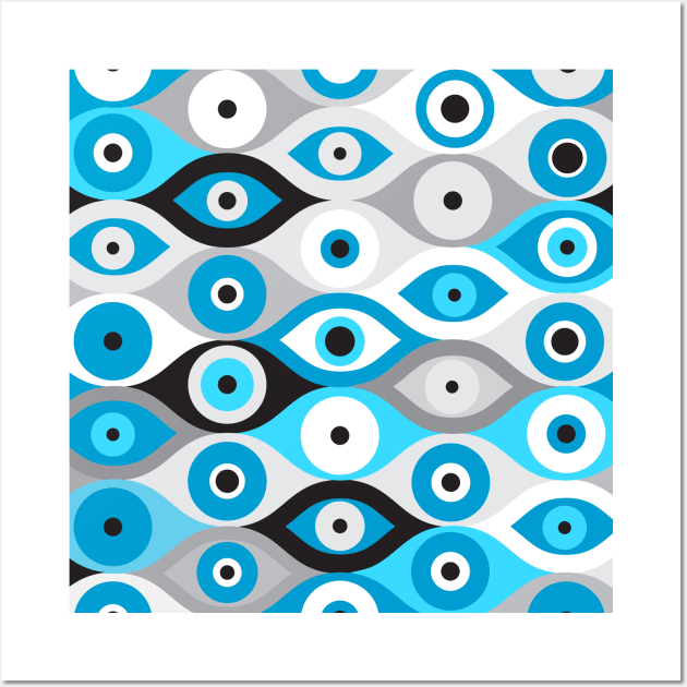 Wall Art Print, evil eye pattern