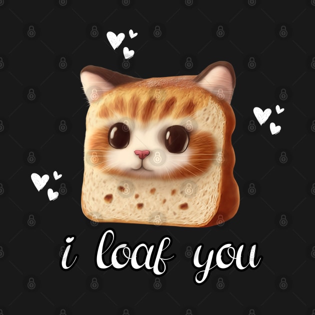 I Loaf You Funny Cat by PlayfulPrints