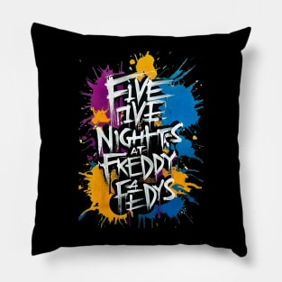 Typographic text Five Nights at Freddy's Pillow