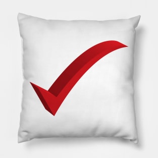 Red check mark Pillow