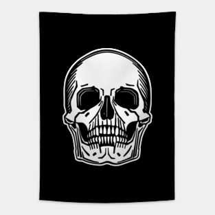 Skull digital artwork Tapestry