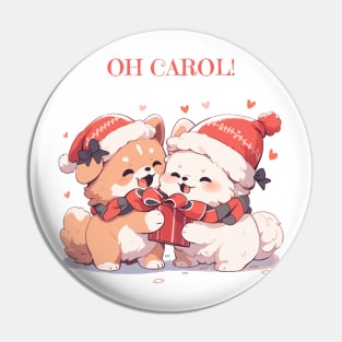 Cute puppies singing Christmas carols Pin