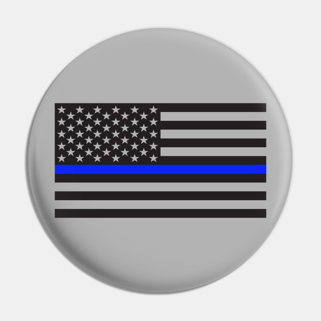 Thin Blue Line US Flag Pin by Echo9Studio