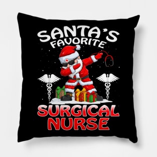 Santas Favorite Surgical Nurse Christmas T Shirt Pillow