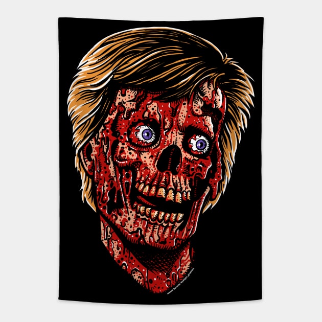 Night Of The Creeps, horror, 80s, cult classic Tapestry by PeligroGraphics