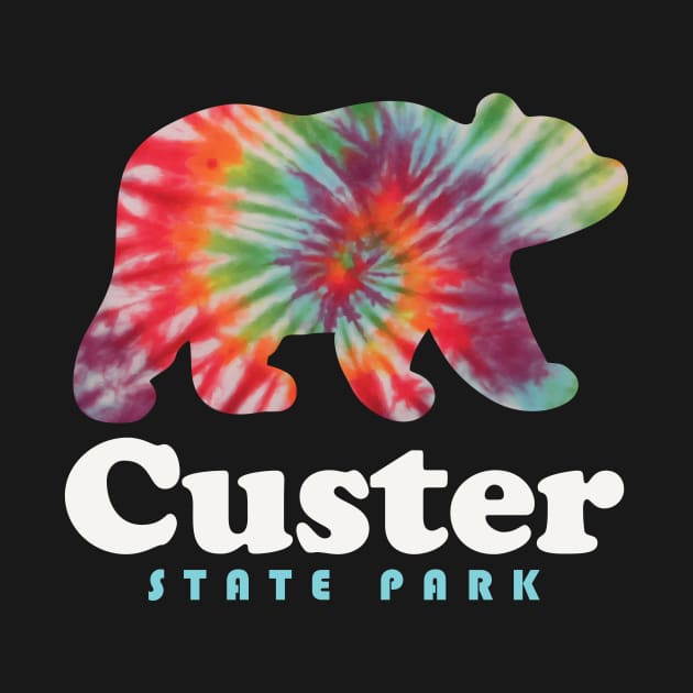 Custer State Park Tie Dye Bear South Dakota by PodDesignShop