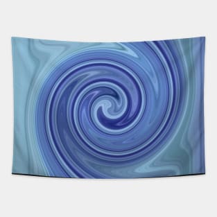 Shades of Blue Swirls Tapestry