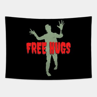 Free Hugs Funny Zombie Halloween Party Tapestry