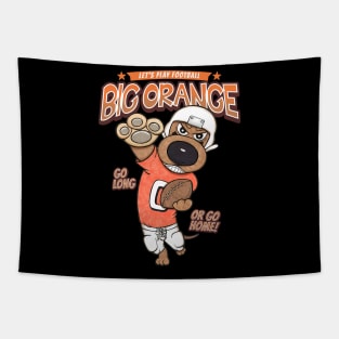 Cute Funny Doxie Dachshund Dog Football Tapestry