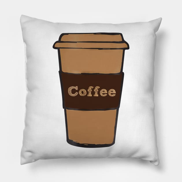 Coffee Cup T-Shirt Pillow by TeeLovely