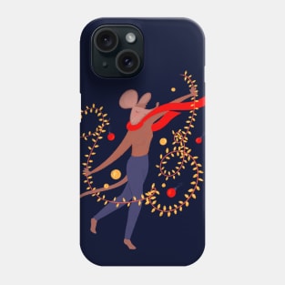 Lady mouse dancing with the Christmas lights Phone Case