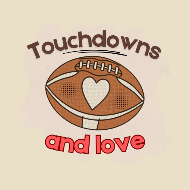 Vintage American Football: Touchdowns and Love for Coach's Wife & Football Mom by Tecnofa