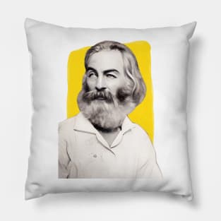 American Poet Walt Whitman illustration Pillow