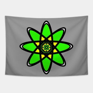 Jamaican Colors Atom - Jamaican Flower Tapestry