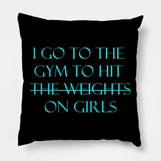 Training workout gym women black motivation run weightlifting bodybuilding funny fun cute cool fitness fit, Pillow