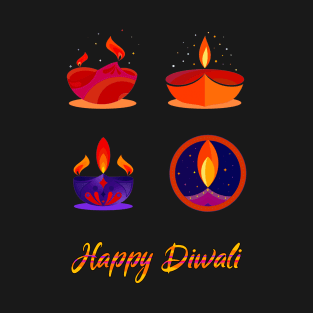 Diyas - Happy Diwali T-Shirt