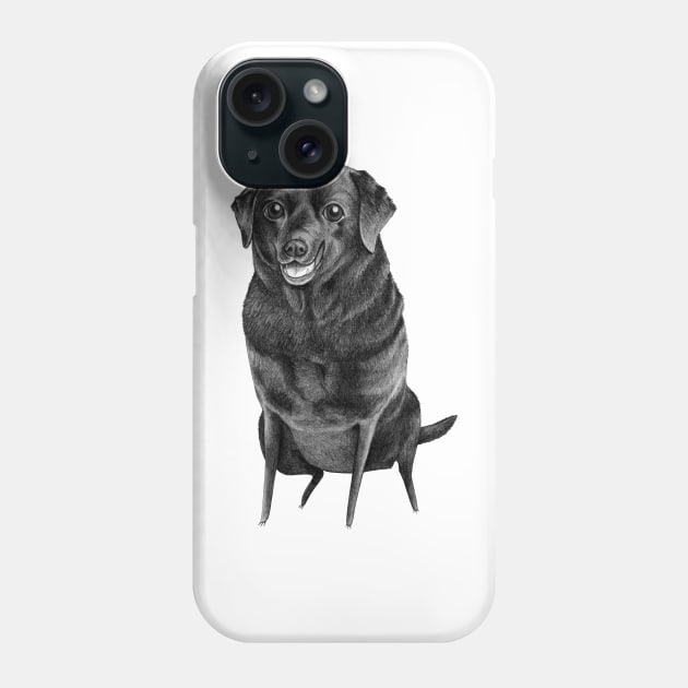 Black Labrador Phone Case by Sophie Corrigan