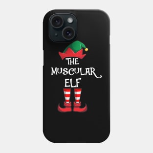 Muscular Elf Matching Family Christmas Workout Phone Case