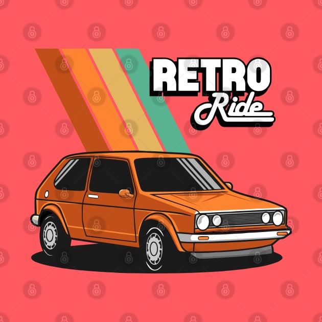 Retro Ride Hatchback by funkymonkeytees