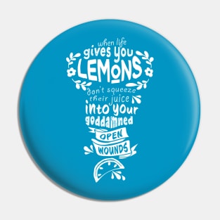 When Life Gives You Lemons (white) Pin