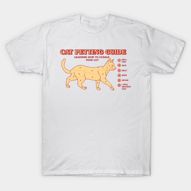 Disover Cat Petting Guide - Cat - T-Shirt