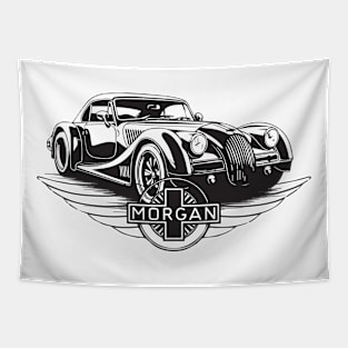 Morgan Utomotive Car Tribute  - Car Lover Design - Retro Vintage Tapestry