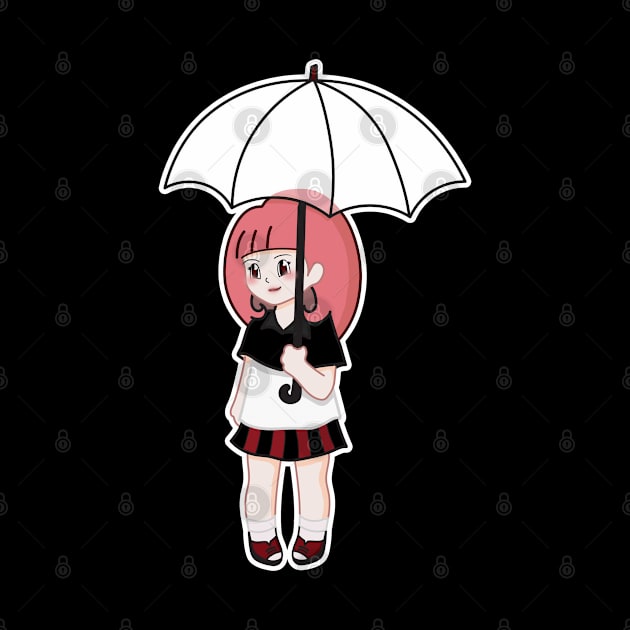 Cute girl with umbrella by NumbleRay