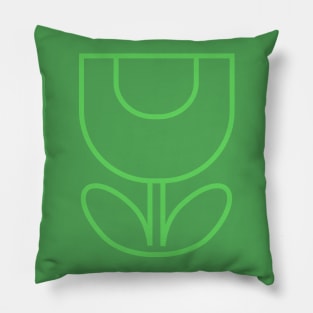 Tulip Line Green Pillow