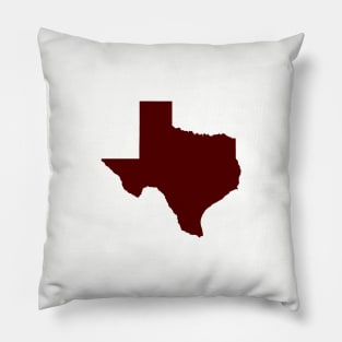 Maroon Texas Pillow