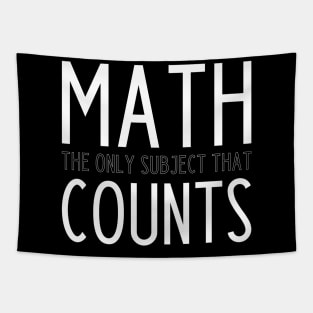 Funny Math Teacher Slogan Tapestry